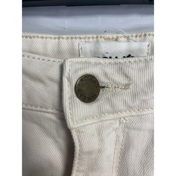 Rollas‎ Miller Mid Rise Slim Fit Denim Jeans Off White Distressed Size 28 - Picture 4 of 7